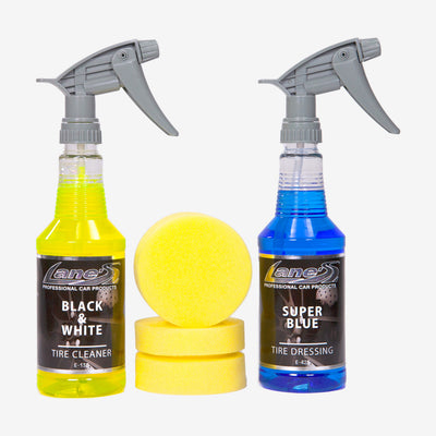 Super Blue Tire Gloss Kit K-1020 | Tire Cleaner & Shine Applicator Set