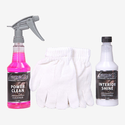 Auto Interior Shine, Vinyl Cleaner & Microfiber Gloves Kit – Lane's Car Products